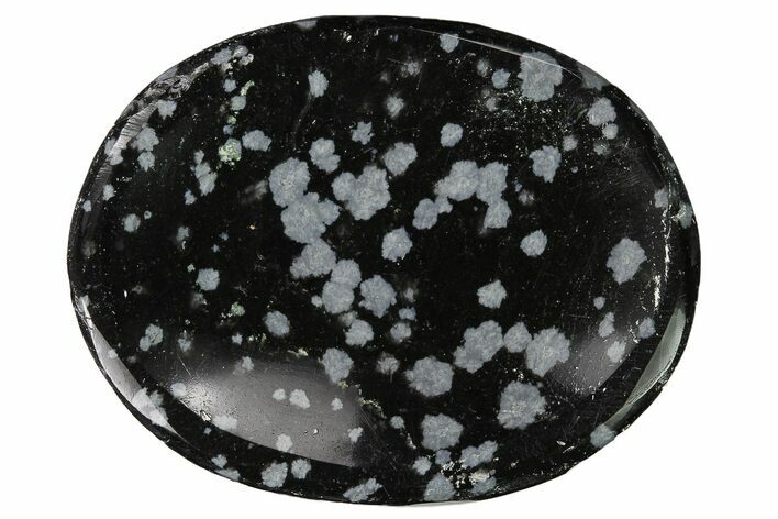 1.5" Snowflake Obsidian Worry Stones - Photo 1